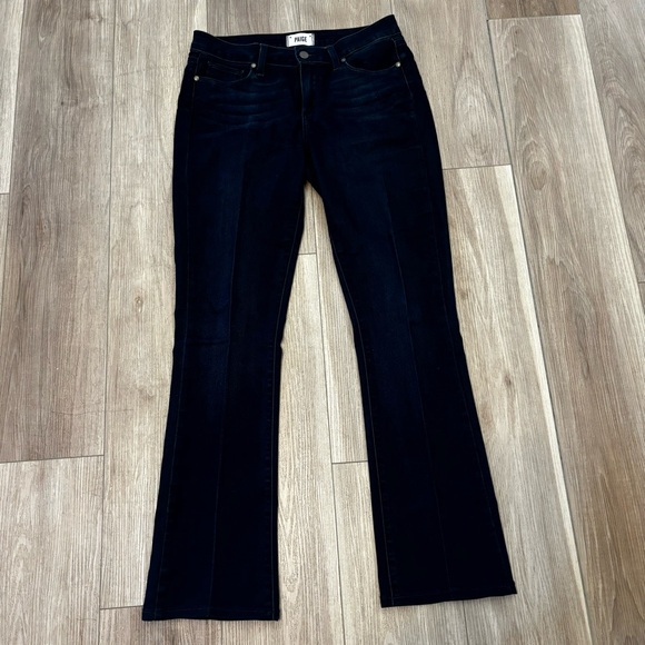 PAIGE Manhattan bootcut jeans, dark wash, mid rise, size 30x31 - Picture 2 of 10
